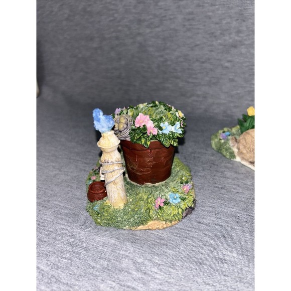 Garden Happy Spring Candle Holders Centerpiece ~ Easter Bunnies Pot Watering Can - Picture 13 of 16